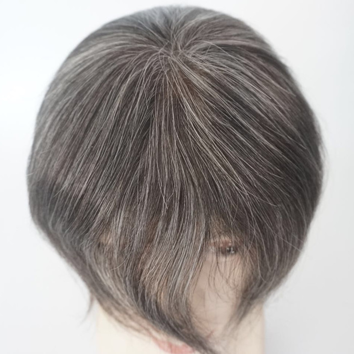 Man Toupee large stock black color and mix grey hair instock warmest welcome visit us JF320